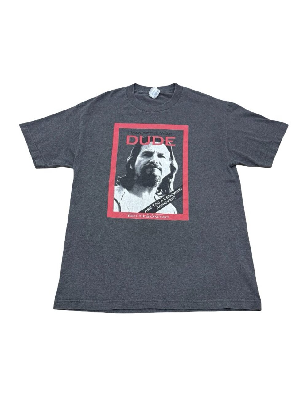 Vintage Y2K The Big Lebowski "Dude" Graphic Movie T-Shirt Gray